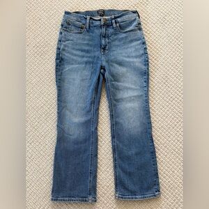 J.Crew Mid-Rise Flare Crop Jeans Size 28P Light Wash Petite